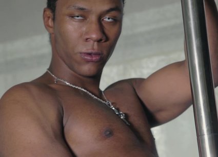 Black gay stripper video with brutal guy