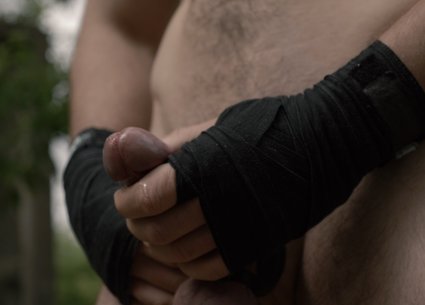 Cock and ball strap - best accessory for naked men boxing